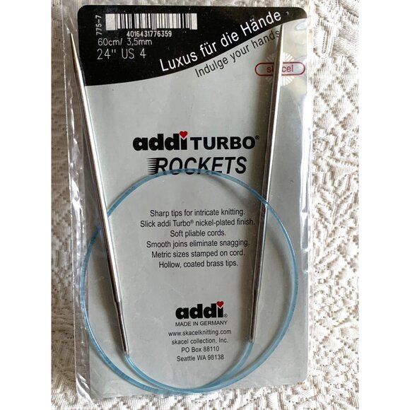Addi Turbo Rockets Circular Knitting Needle 40 inch US4 - New - Picture 7 of 11